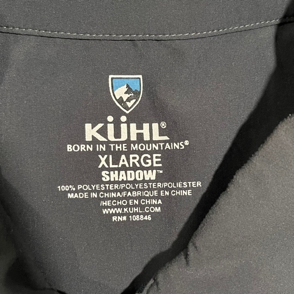 Kuhl Shirt Mens XL Blue Shadow Polo 1/4 Zip Performance Hiking Camping - Picture 3 of 8